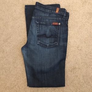 Dark Wash 7 For All Mankind Bootcut Jeans